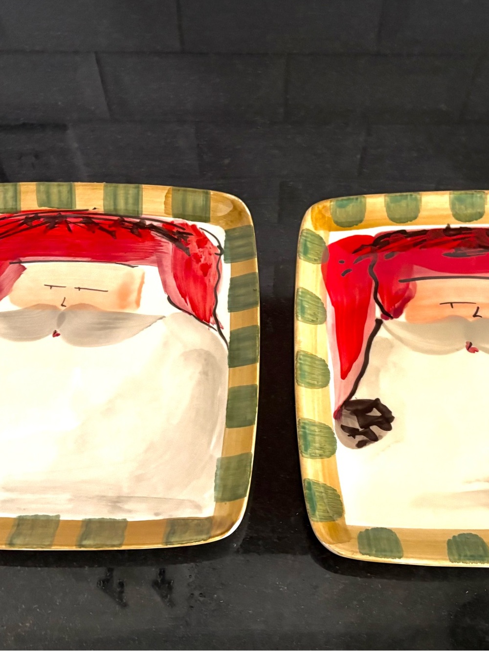 Vietri Handpainted Made in Italy Square Plates ( Set of 2 )
